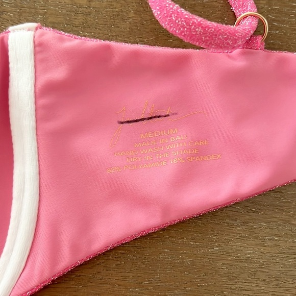 Juillet Lulu Shine Bikini Top Underwire Aurora Pink Shimmer NWT - Picture 11 of 16